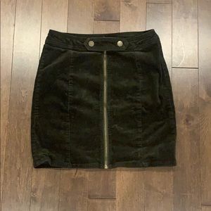 army green corduroy mini skirt